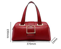 Three Layers Design PU Leather Handbag - Red
