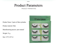 Faux Mink Eyelashes - 3 pairs
