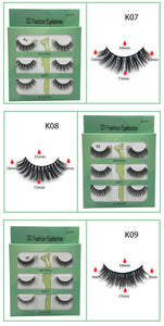 Faux Mink Eyelashes - 3 pairs