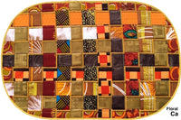 Interwoven African Fabric Table Mats - Oval Set of 4
