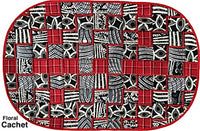 Interwoven African Fabric Table Mats - Oval Set of 6
