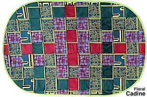 Interwoven African Fabric Table Mats - Oval Set of 4