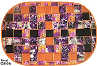 Interwoven African Fabric Table Mats - Oval Set of 6
