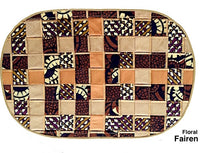 Interwoven African Fabric Table Mats - Oval Set of 4
