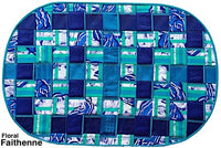 Interwoven African Fabric Table Mats - Oval Set of 6
