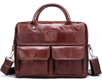 FUZHINIAO Genuine Leather Briefcase
