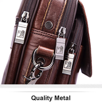 FUZHINIAO Genuine Leather Mens Bag