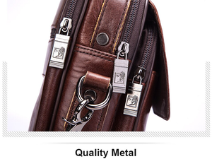 FUZHINIAO Genuine Leather Mens Bag