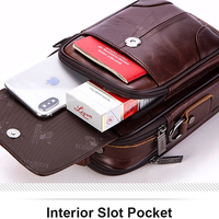 FUZHINIAO Genuine Leather Mens Bag