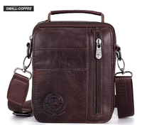 FUZHINIAO High Quality Genuine Cowhide Leather Men Messenger Bag
