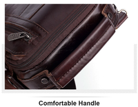 FUZHINIAO High Quality Genuine Cowhide Leather Men Messenger Bag
