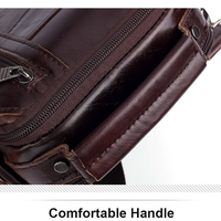 FUZHINIAO High Quality Genuine Cowhide Leather Men Messenger Bag