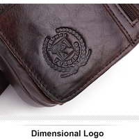 FUZHINIAO High Quality Genuine Cowhide Leather Men Messenger Bag