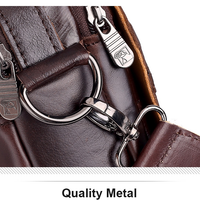 FUZHINIAO High Quality Genuine Cowhide Leather Men Messenger Bag
