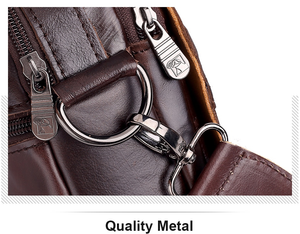 FUZHINIAO High Quality Genuine Cowhide Leather Men Messenger Bag