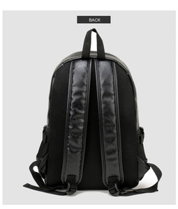 VORMOR Preppy Style Leather School Backpack Bag