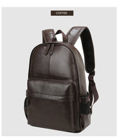 VORMOR Preppy Style Leather School Backpack Bag
