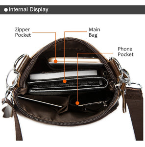 WESTAL Genuine Leather Small Men Bag