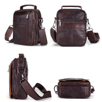 FUZHINIAO High Quality Genuine Cowhide Leather Men Messenger Bag