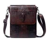 Croc Style Genuine Leather Messenger Bags For Men
