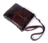 Croc Style Genuine Leather Messenger Bags For Men
