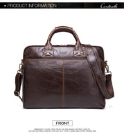 CONTACT'S 2020 Genuine Leather Large Men's Travel Bag
