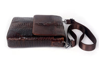 Croc Style Genuine Leather Messenger Bags For Men
