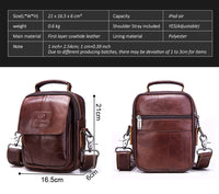 FUZHINIAO Genuine Leather Mens Bag
