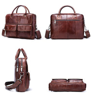 FUZHINIAO Genuine Leather Briefcase
