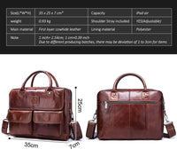 FUZHINIAO Genuine Leather Briefcase
