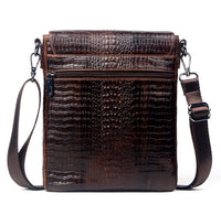 Croc Style Genuine Leather Messenger Bags For Men
