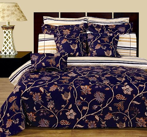 Lilian 11- Pc Duvet Cover & Sheet Set - Reversible Bedding Set