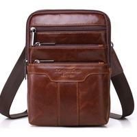 Meigardass - Gold Brand Coral Genuine Leather Messenger Bag