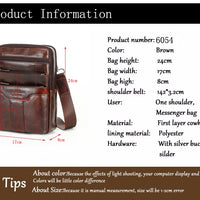 Meigardass - Gold Brand Coral Genuine Leather Messenger Bag