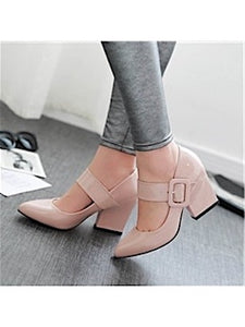 Plain Buckle Pointed Toe