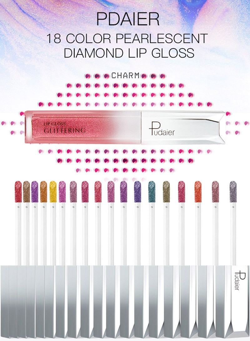 Pudaier Glittering Moisturizing Lipgloss