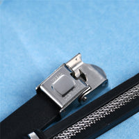 Punk Vintage Stainless Steel Silicone Bracelet

