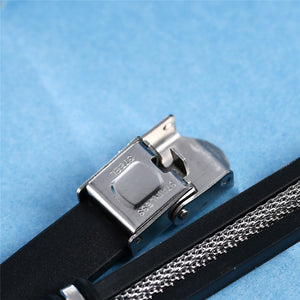 Punk Vintage Stainless Steel Silicone Bracelet