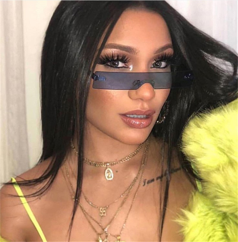 Rimless Rectangle Sunglasses