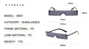 Rimless Rectangle Sunglasses