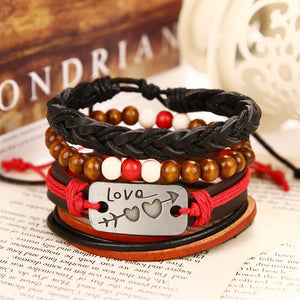 Vintage Wood Beaded Bracelet