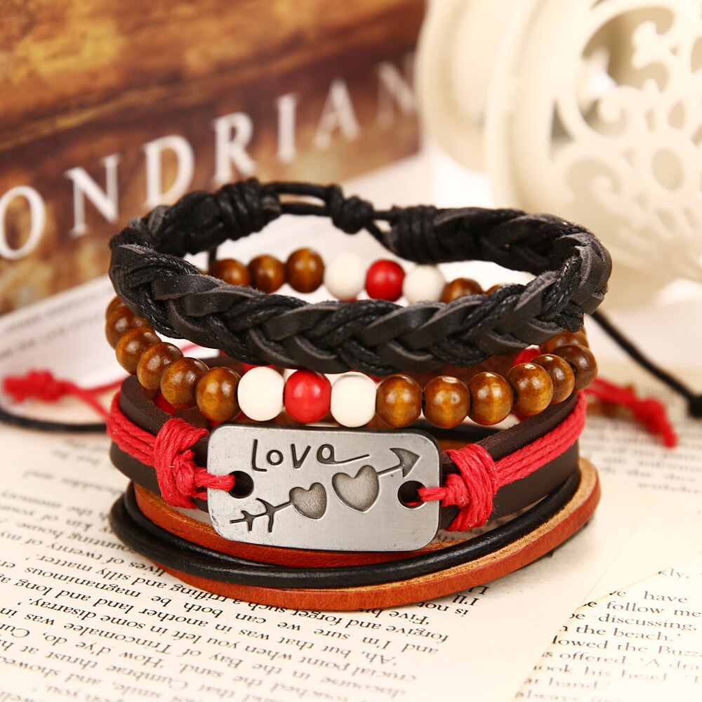 Vintage Wood Beaded Bracelet