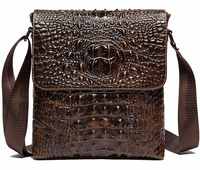 WESTAL 100% Genuine Leather Alligator Pattern Men Bags
