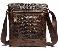 WESTAL 100% Genuine Leather Alligator Pattern Men Bags
