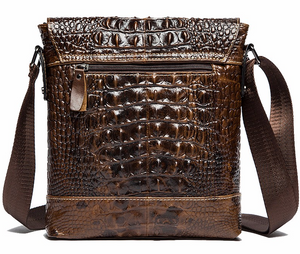 WESTAL 100% Genuine Leather Alligator Pattern Men Bags