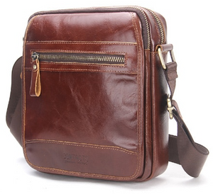 CONTACT'S New Fashion Cowhide Men Messenger Bags