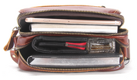 CONTACT'S New Fashion Cowhide Men Messenger Bags
