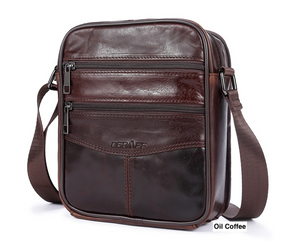 OGRAFF Men Messenger Bags Luxury Genuine Leather Bag