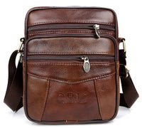 QiBoLu Cow Genuine Leather Messenger Bags for Men
